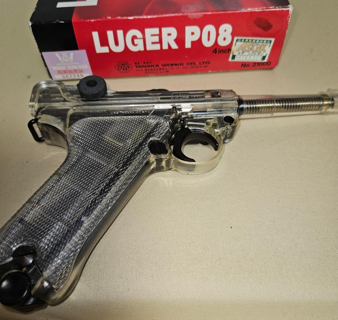 タナカ　LUGER P08 4インチモデル　スケルトン仕様マガジン新品