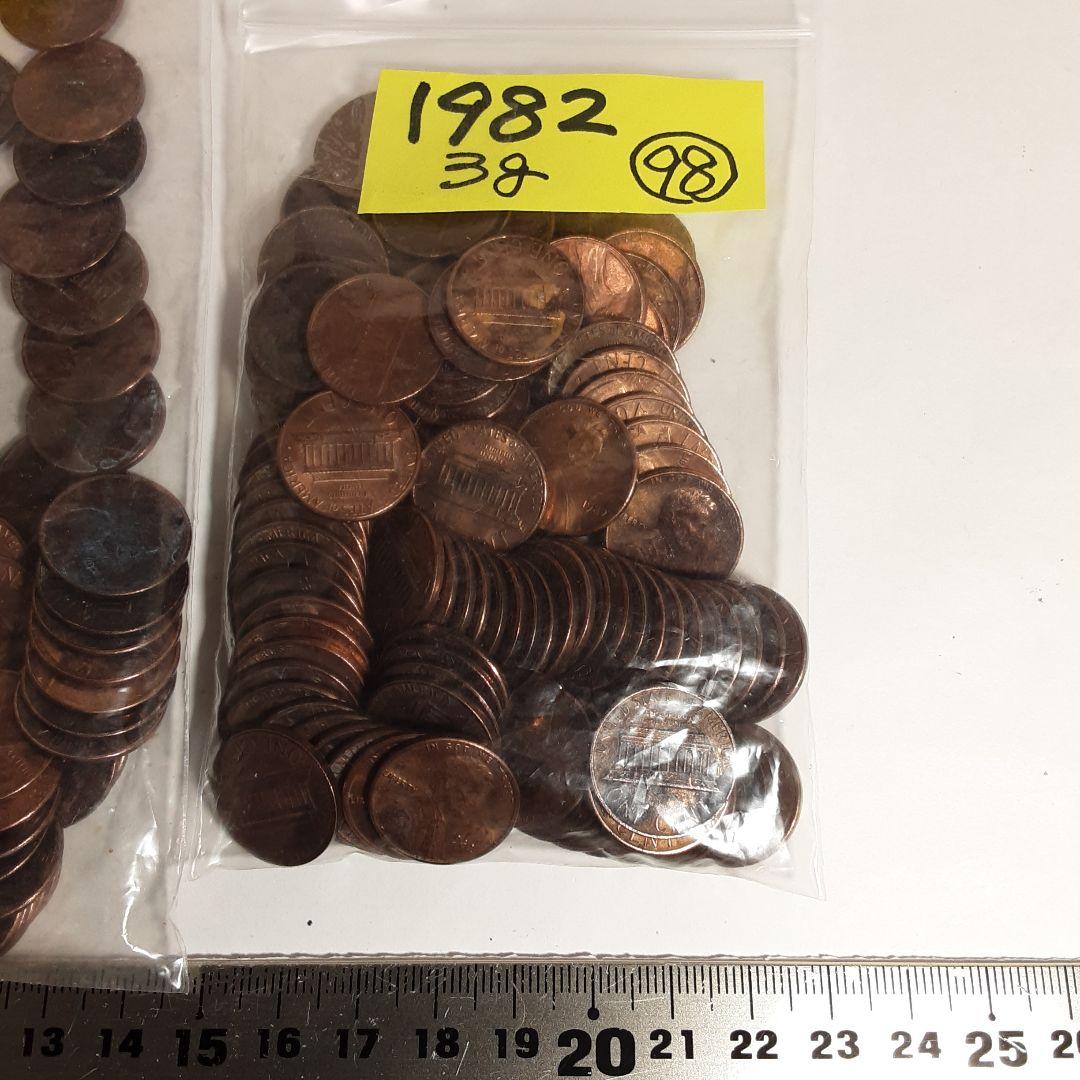 アメリカ1セント硬貨1982年2種類ー2359