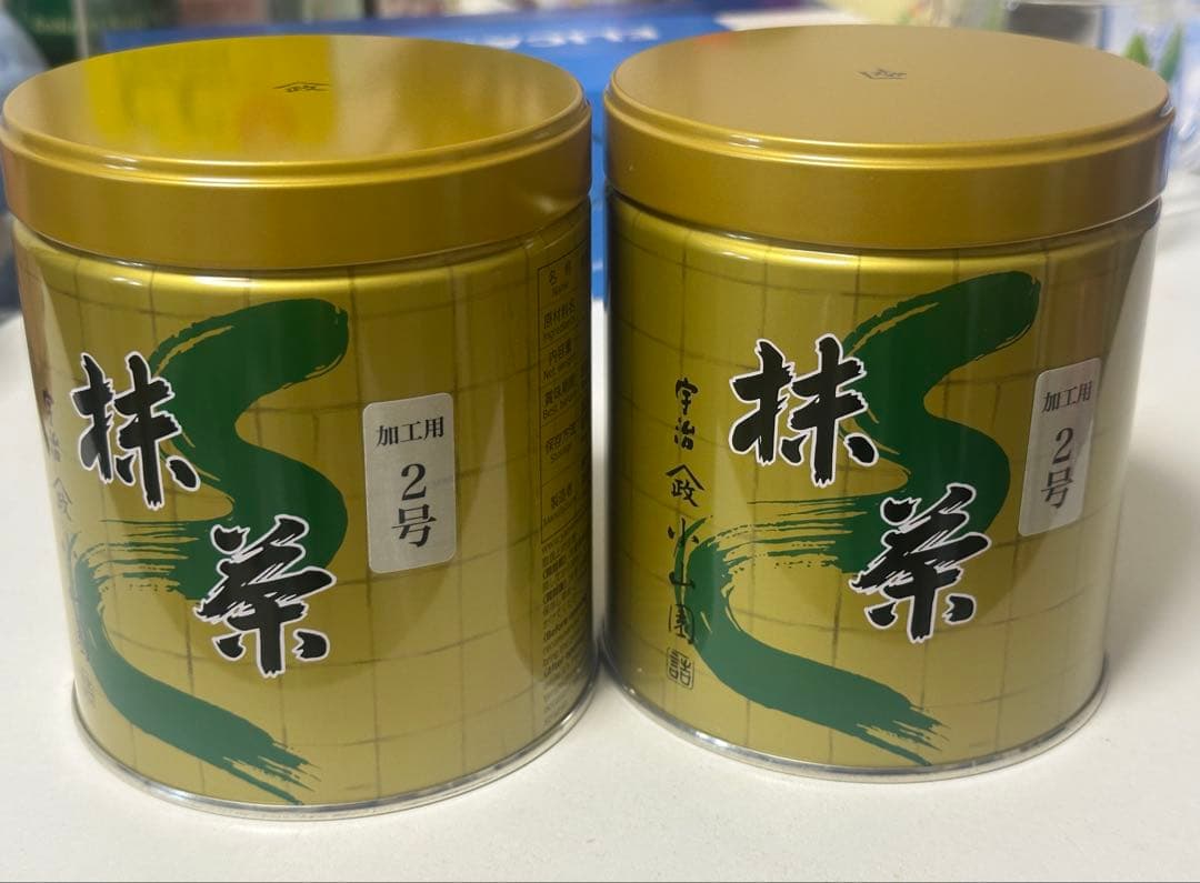 山政小山園 抹茶パウダー 緑茶 300g 加工用２号2個