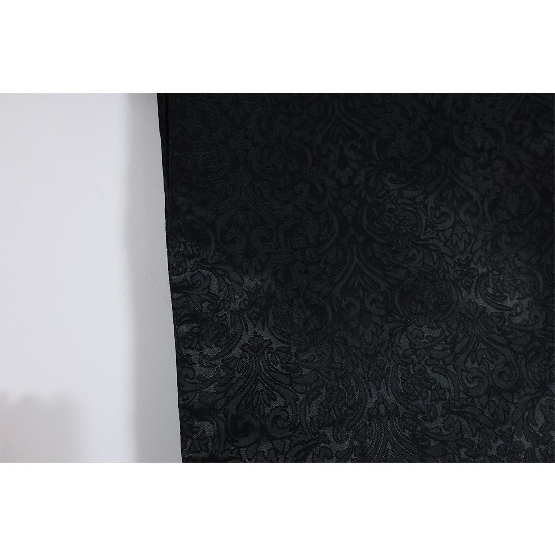 【美品】 振袖6点セット ◆丈157cm◆黒フルセット総絞り正絹帯新品Tc11