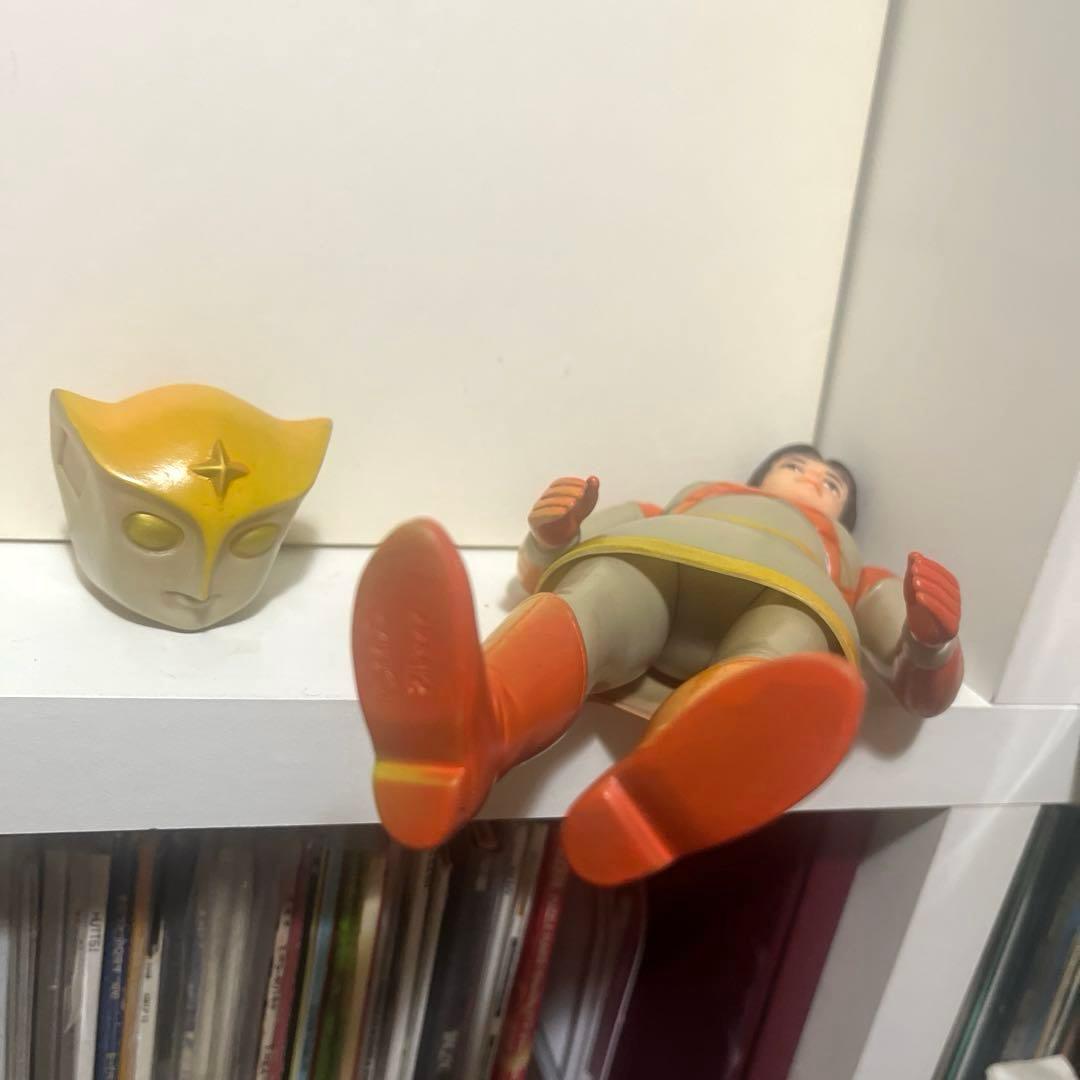 ブルマァク製 トリプルファイター オレンジファイター ソフビ フィギュア 当時物