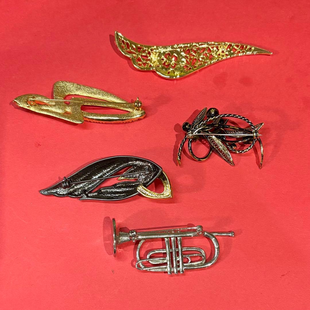 金属製ブローチ5点セット