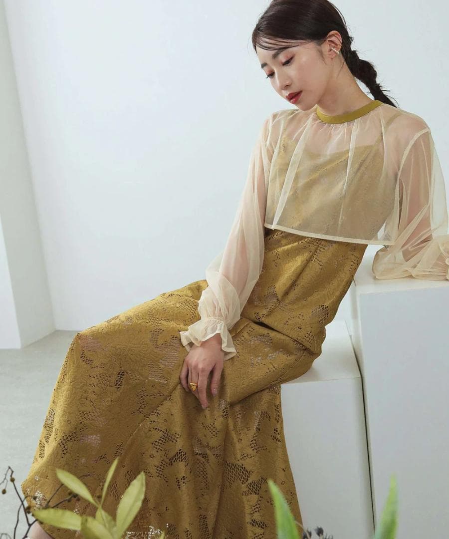 美品 kana カナ チュールボレロセット 結婚式 パーティー L大きいゆったり