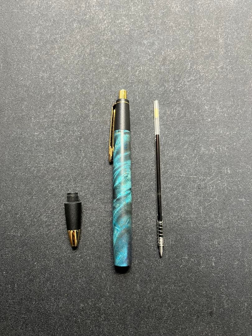 キツツキ　ボールペン　スタビライズドウッド　メイプル瘤