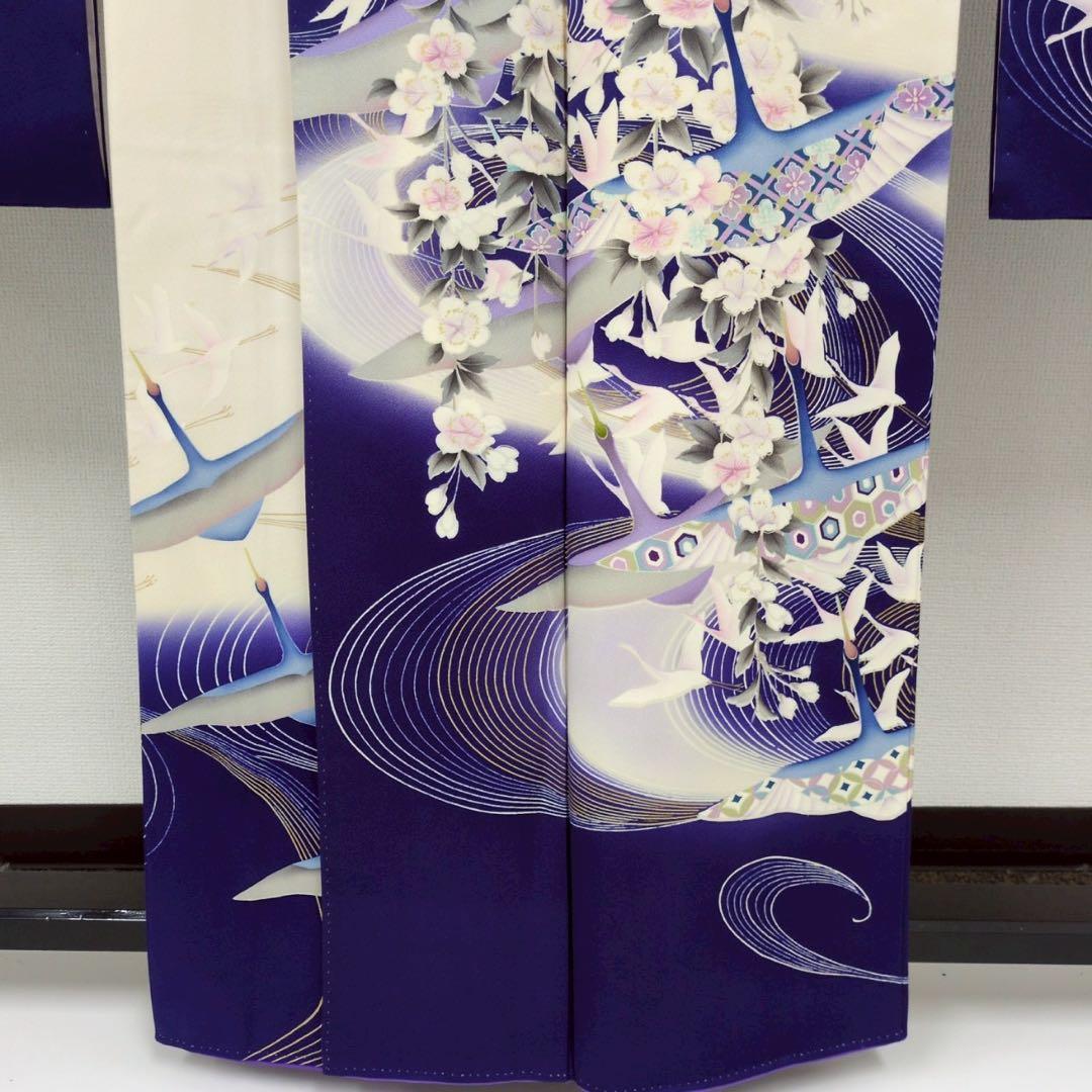 振袖 羽ばたく鳥 華やか 素敵なデザイン 着物 正絹 T-8355