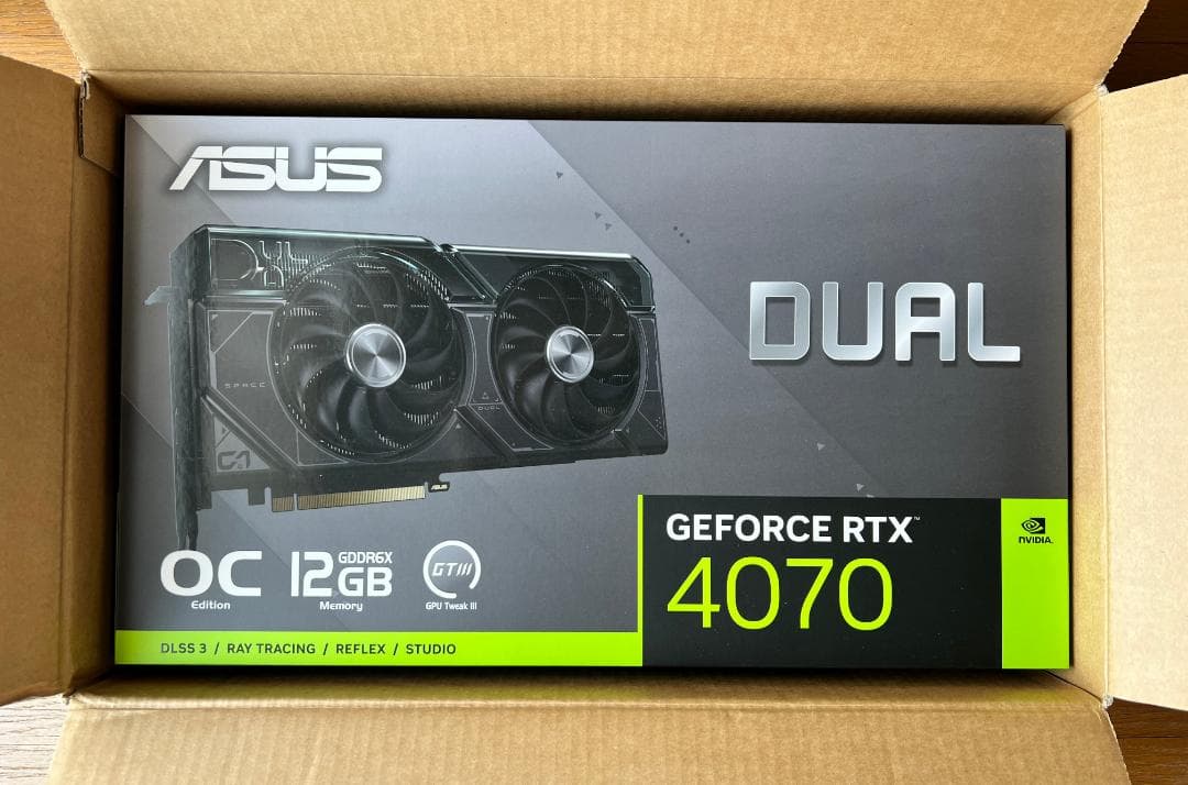 グラフィックボード・グラボ・ビデオカード ASUS RTX 4070 12GB DUAL-RTX4070-O12G OC