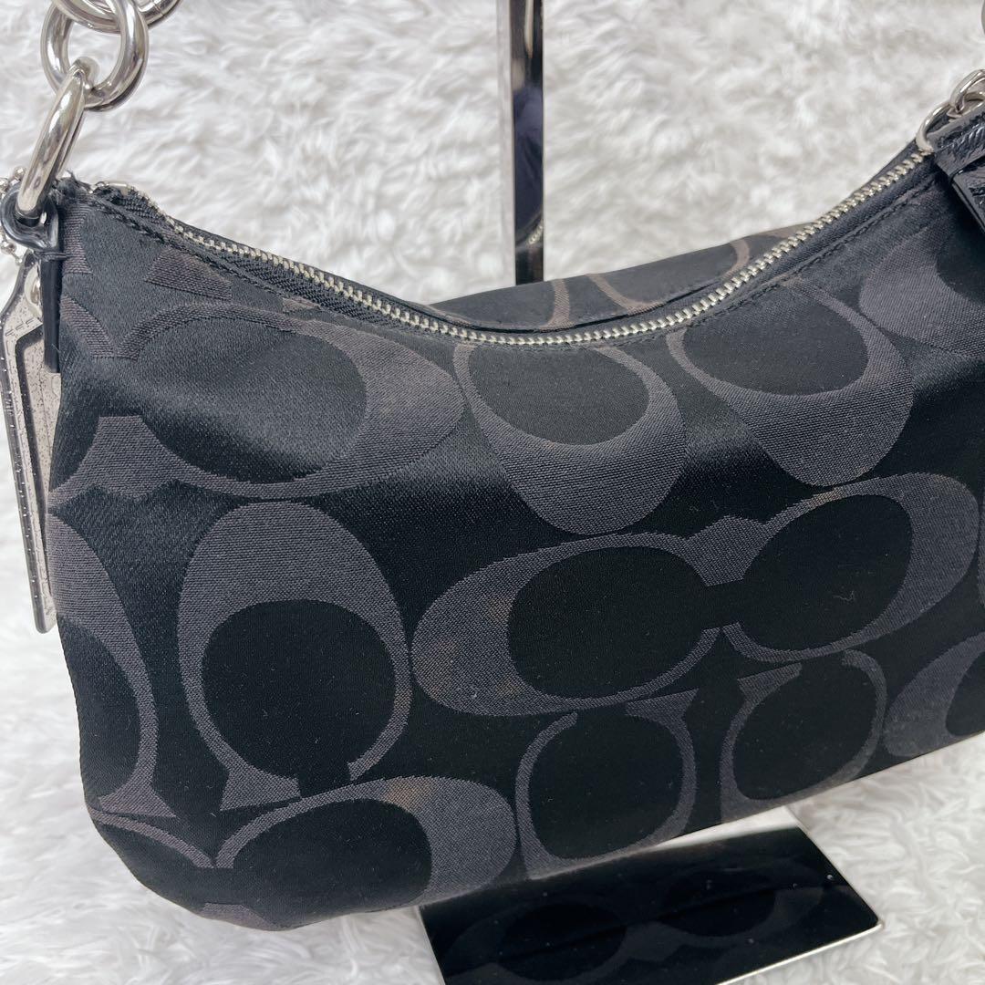 コーチ　2way ショルダーバッグ F20044 ブラック ハートチャーム