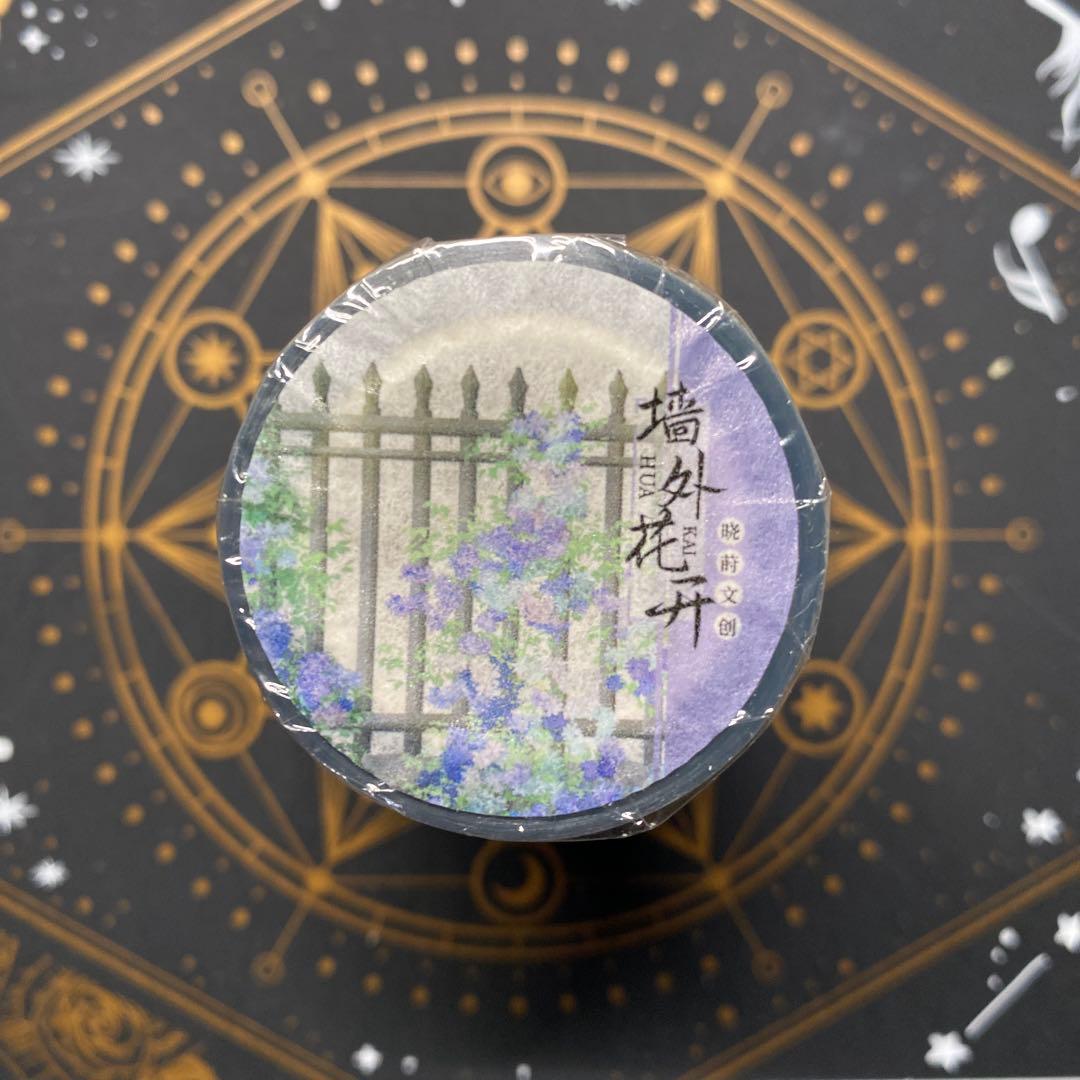 【9365】海外　マステ　5m巻　PETマスキングテープ　壁　お花　背景系