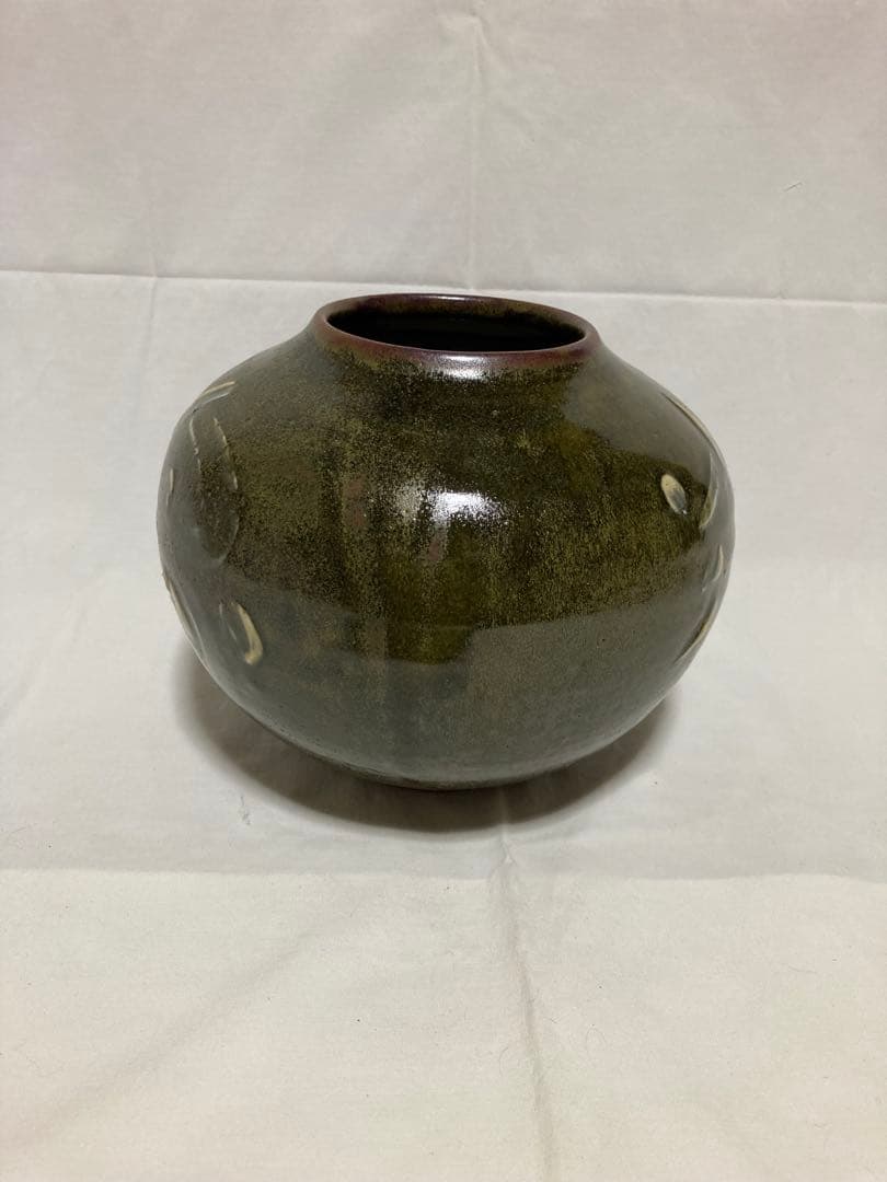 堀越焼　花瓶　壺　民藝　山口県 伝統工芸品　民芸