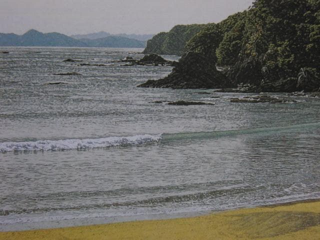 牛尾武、【鯖瀬】、希少な額装用画集より、新品額装付、状態良好