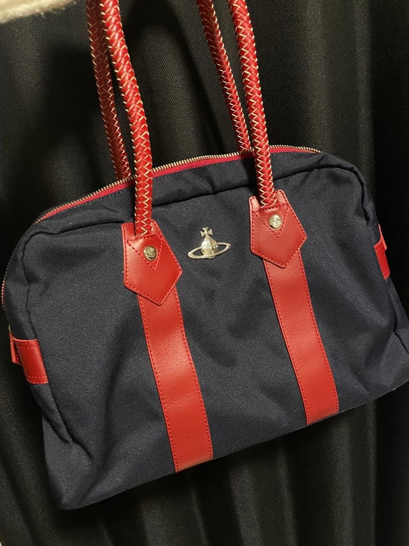 希少Vivienne Westwood ビジネスバッグ ネイビー/レッド