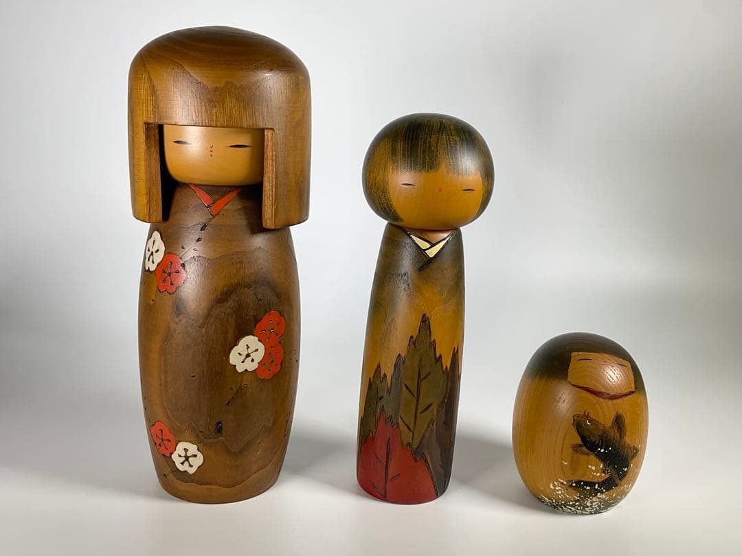 創作こけし　山中三平　三作　卯三郎　はじめ　晃常他　１０体　内閣総理大臣賞受賞