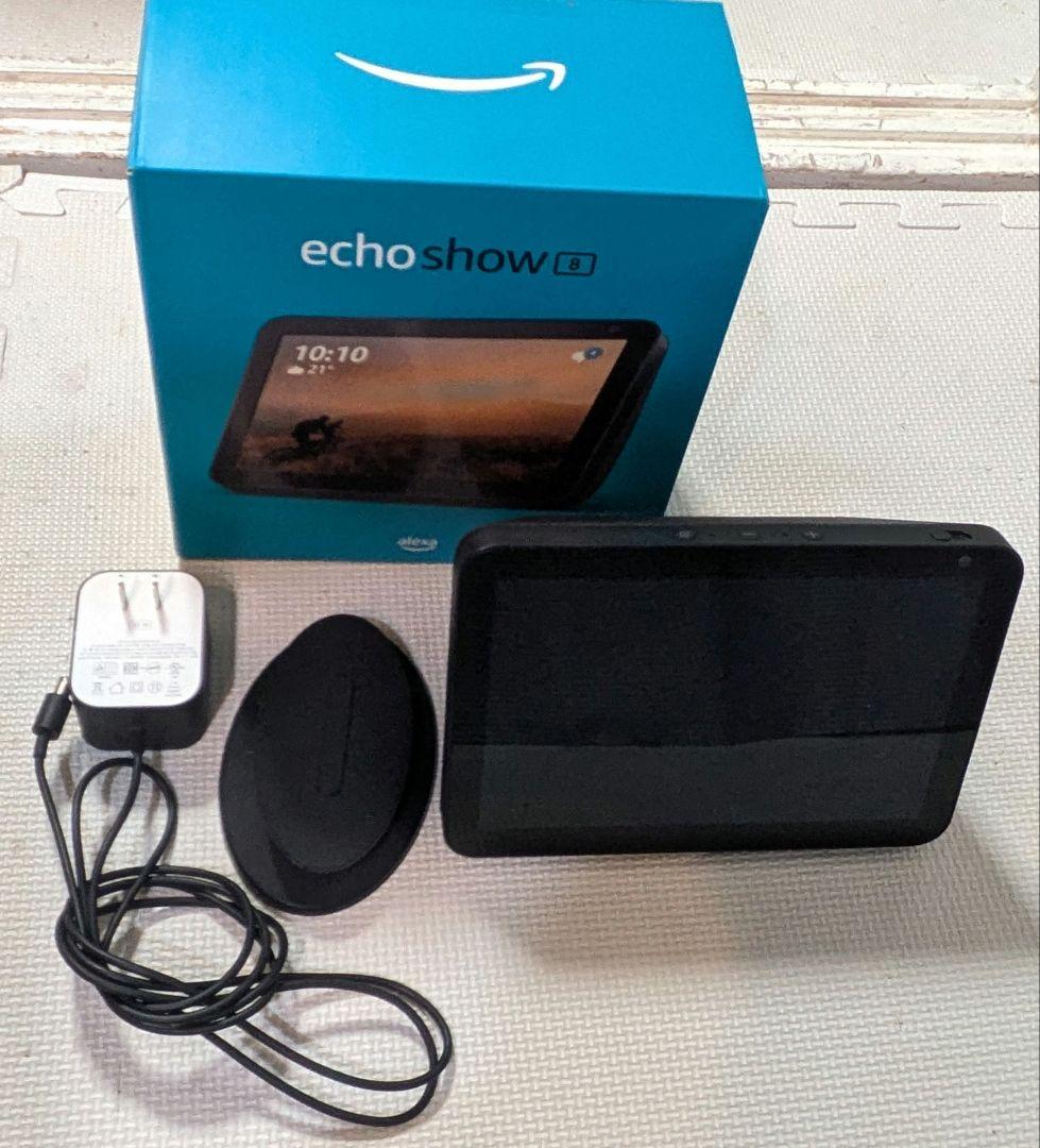 即発送可★美品★Alexa echoshow8 HDスクリーン付き チャコール