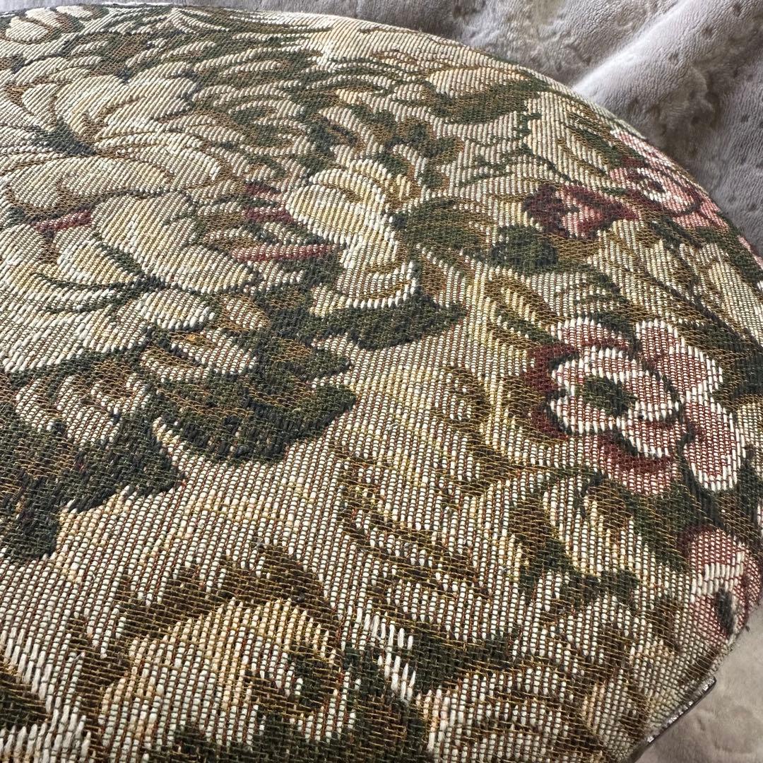 【美品】アンティーク/ゴブラン織り/ベビースツール/ローズ柄/イタリア製