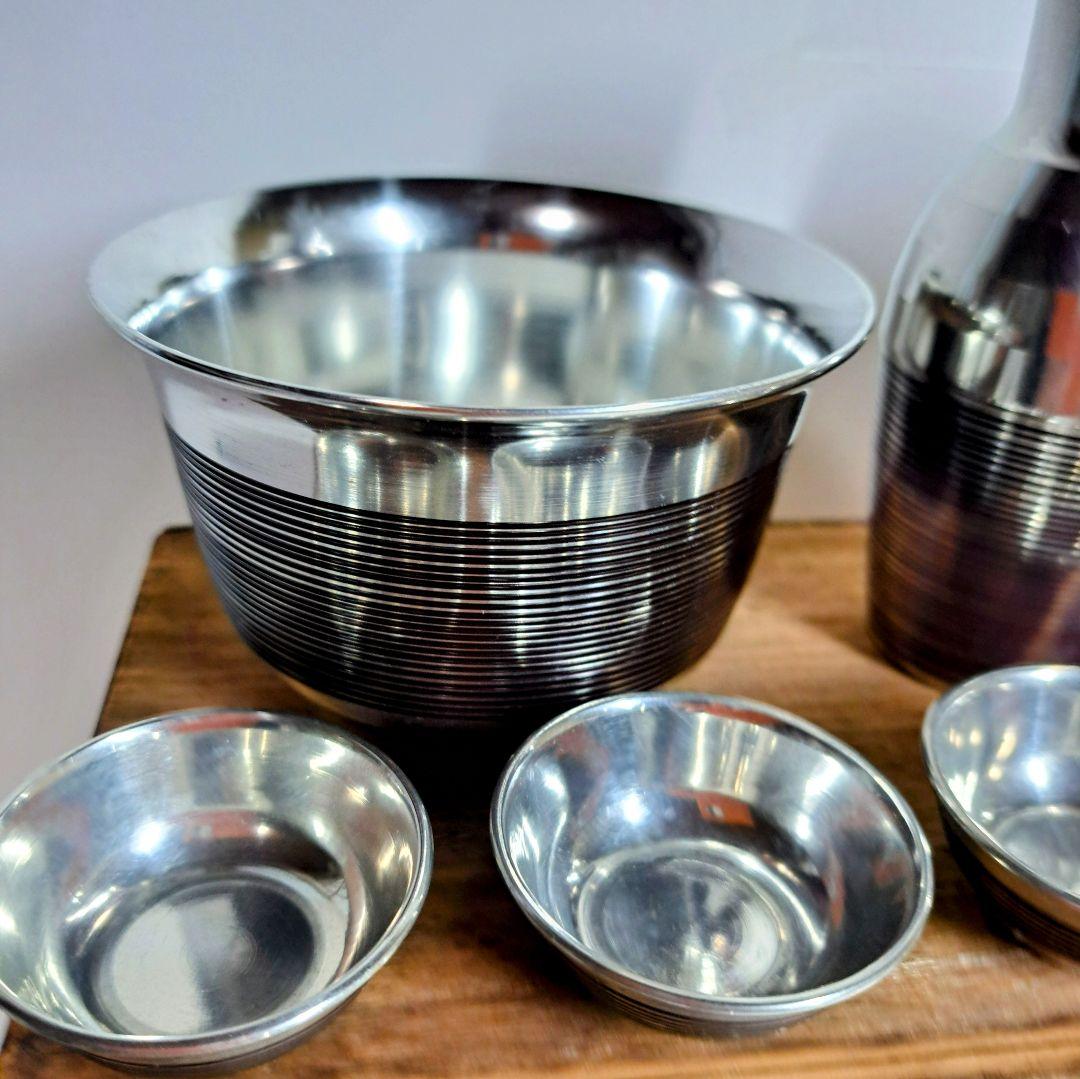 【新品未使用】錫半　酒器　本錫　ぐい呑み　徳利　ちろり　酒盃　昭和レトロ　盃