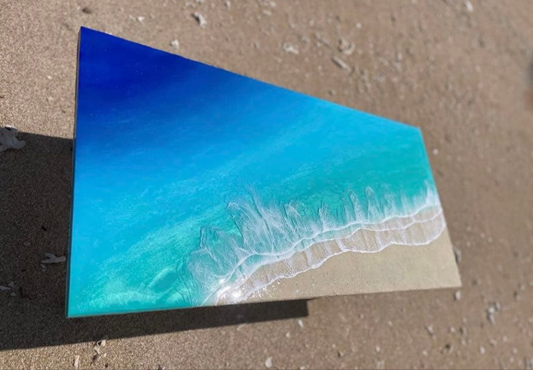 世界に一つだけの　オーシャンレジン　ローテーブル　海アート