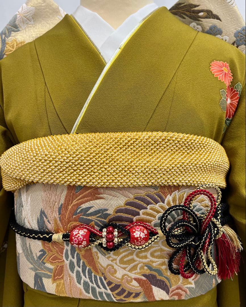 本日限り❣️大特価❣️ 振り袖　フルセット　別誂正絹長襦袢　金彩加工　刺繍　591