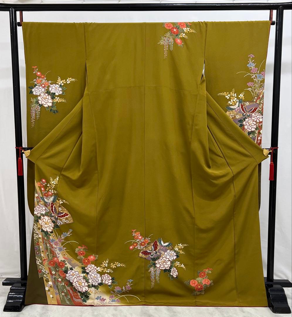 本日限り❣️大特価❣️ 振り袖　フルセット　別誂正絹長襦袢　金彩加工　刺繍　591