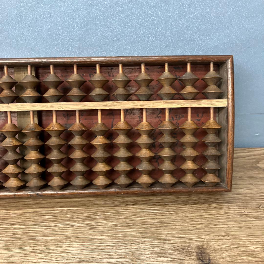 A-壁 希少 特大 二五珠 そろばん 関流算術十五呂盤箱 骨董 アンティーク