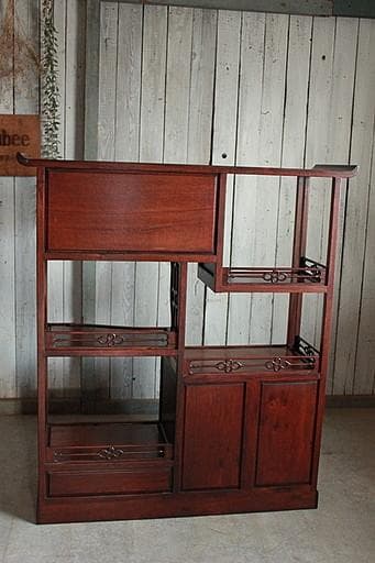 A*A様 唐木　紫檀無垢材　飾り棚　茶棚　茶箪笥　螺鈿　古家具　古民家