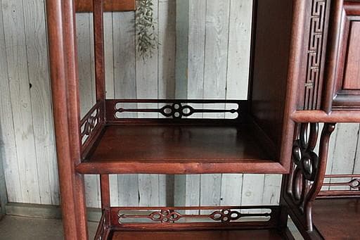 A*A様 唐木　紫檀無垢材　飾り棚　茶棚　茶箪笥　螺鈿　古家具　古民家