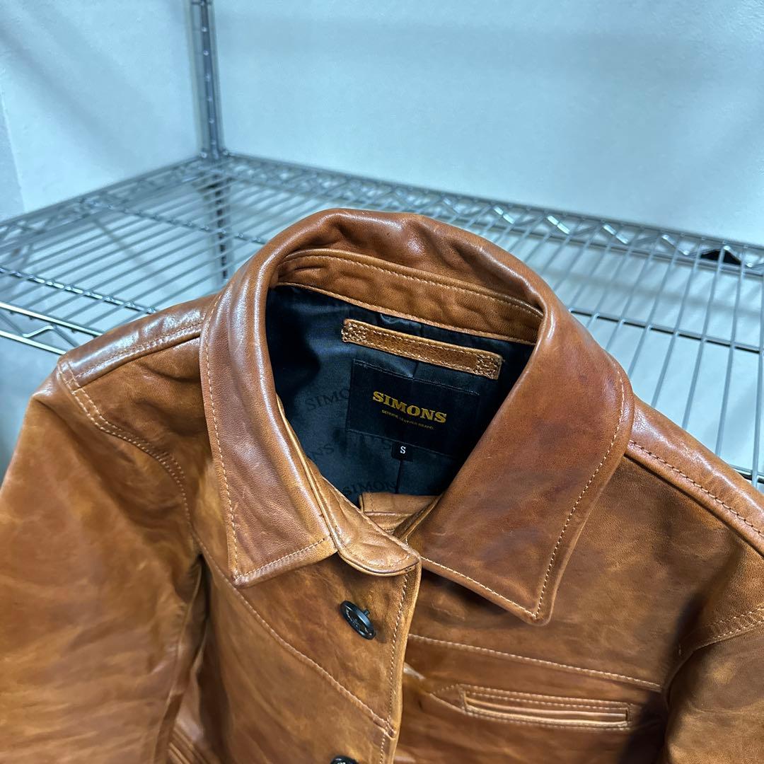 琥珀色 ワックスホースハイド スイッチマン レザージャケット
