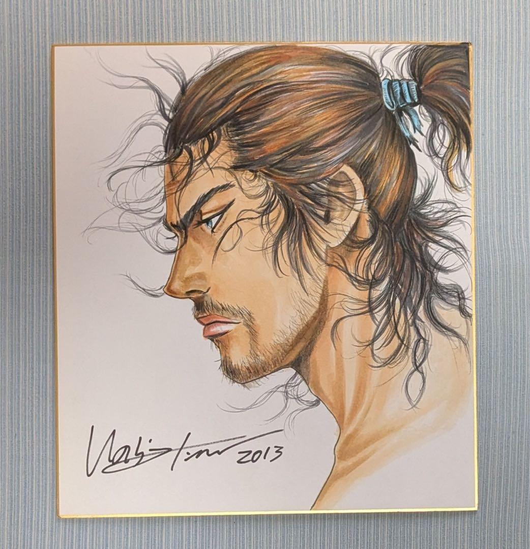 井上雄彦 直筆サイン 色紙 バガボンド 2013 直筆イラスト