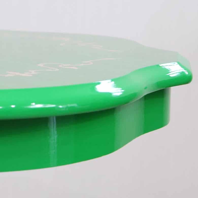 ティーテーブル イタリア グリーン 象嵌 カフェテーブル