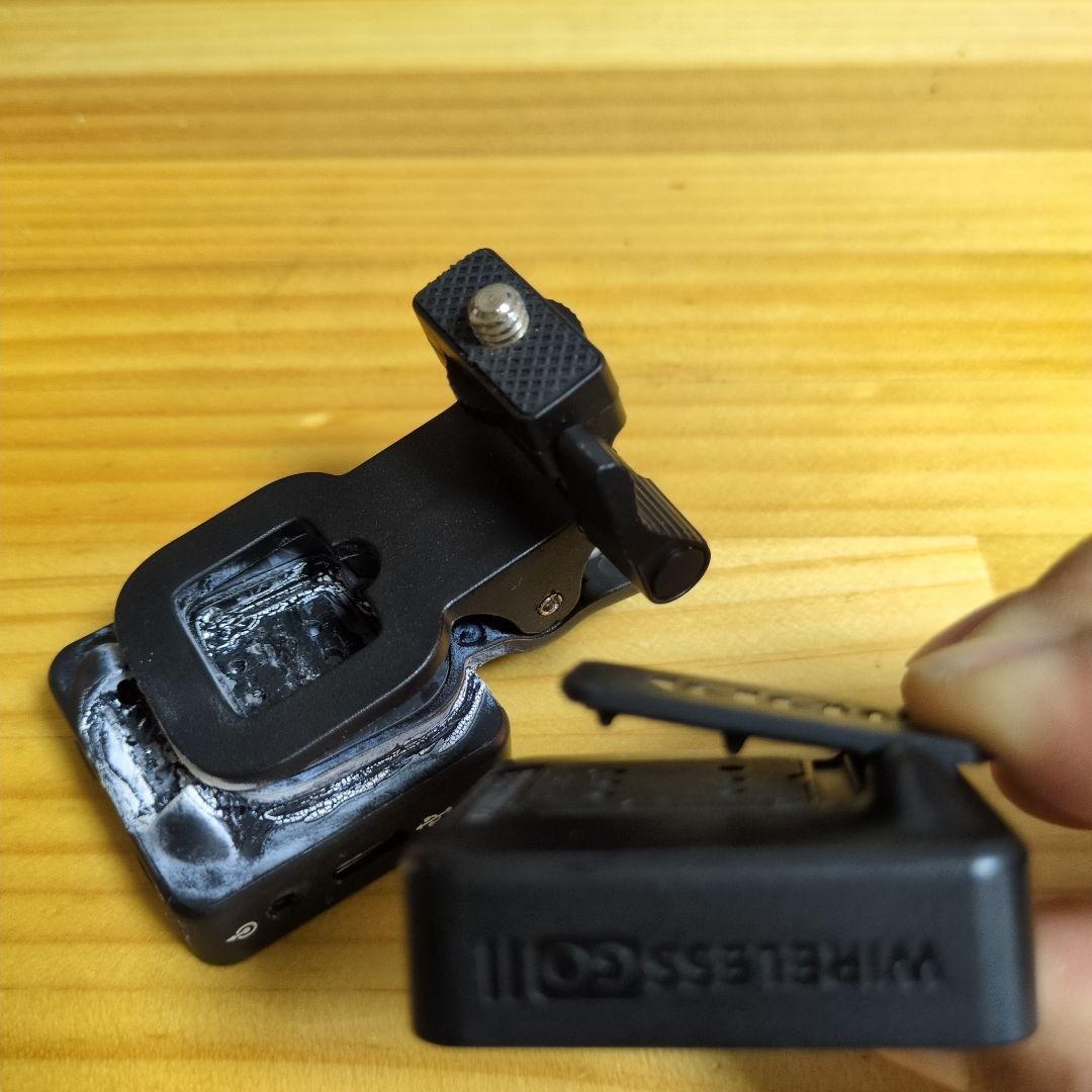 RODE Wireless GO II／受信機クリップ破損・ネジ固定