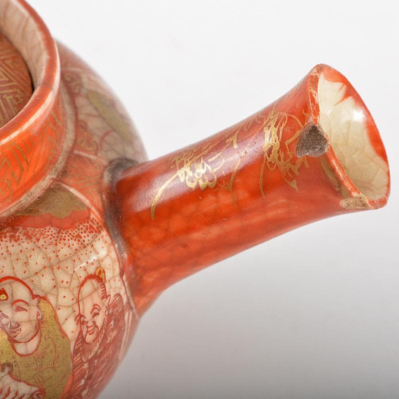 純銀製　銀瓶　湯沸し　錫半製茶托五客　九谷焼急須　煎茶器局　K　R6721B