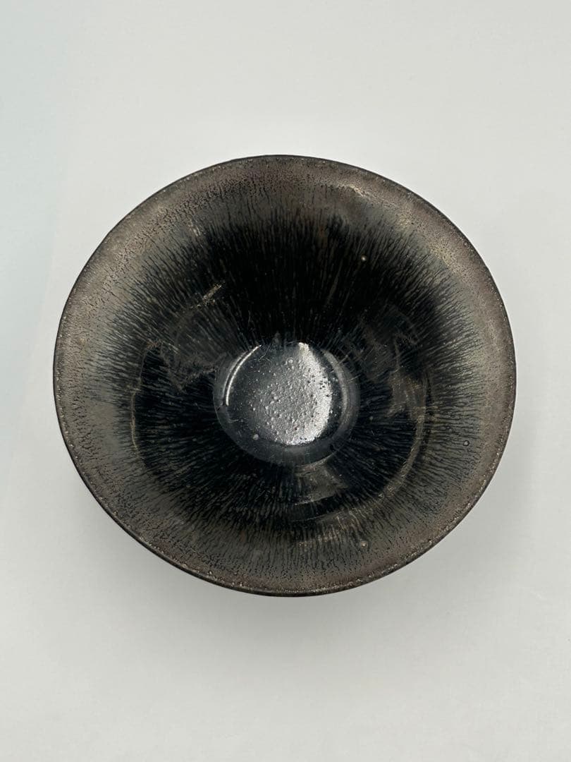 ★0012　宋時代　建窯 黑釉兎豪天目茶碗 茶道具 茶器 唐物天目 中国美術