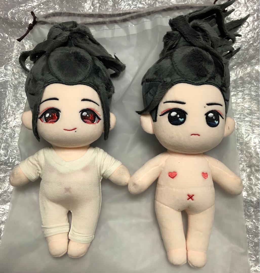 激レア　目刺繍　陳情令　王一博　肖战　ぬいぐるみ20cm ペア＋衣装　時尚芭莎