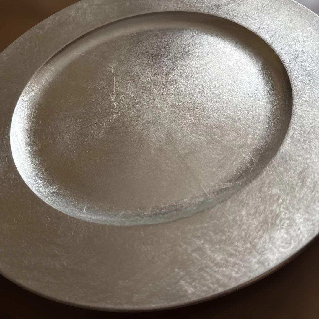 金銀箔　丸大皿