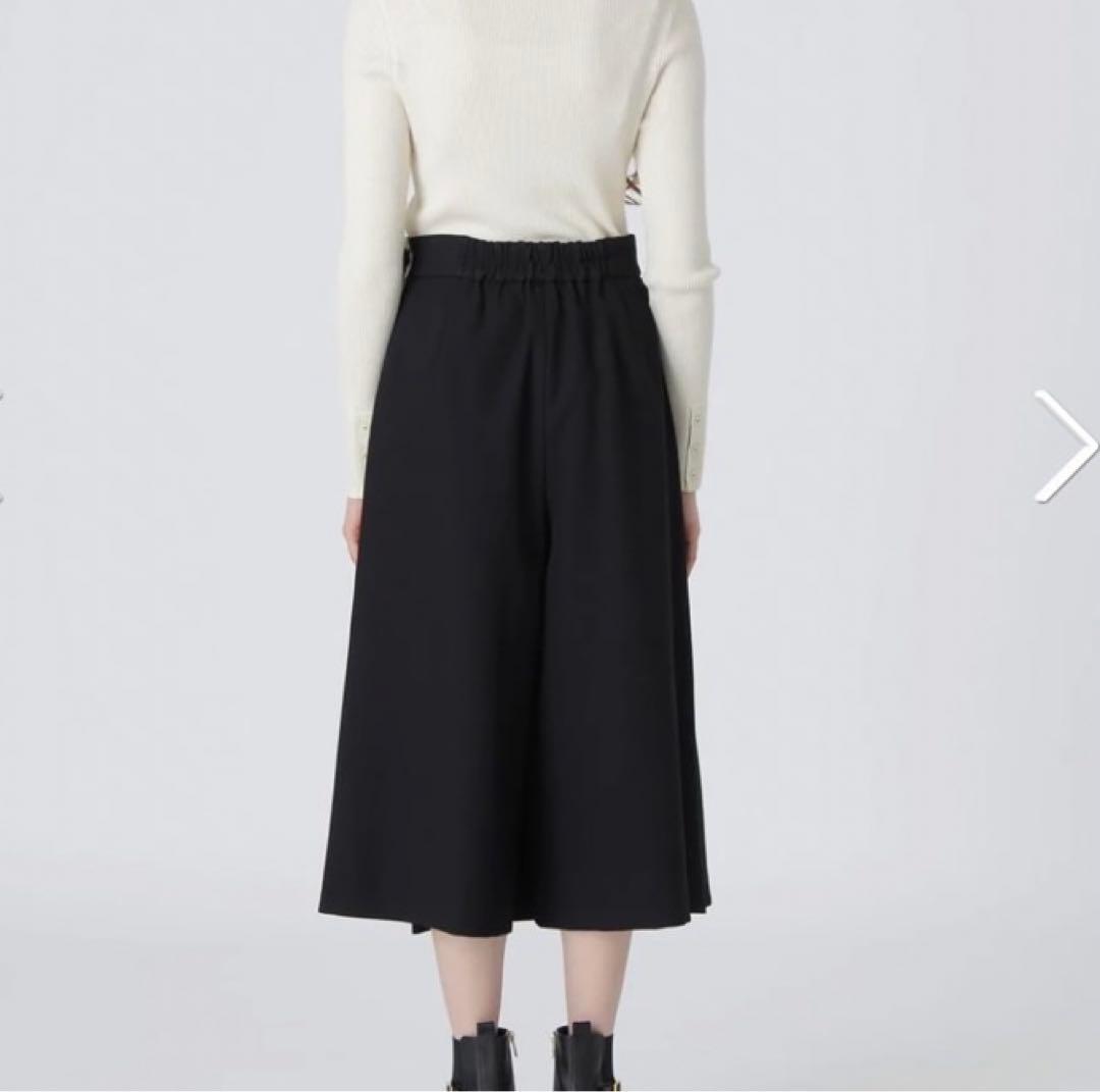 ブルーレーベルウールライクツイルガウチョパンツブラックサイズ38