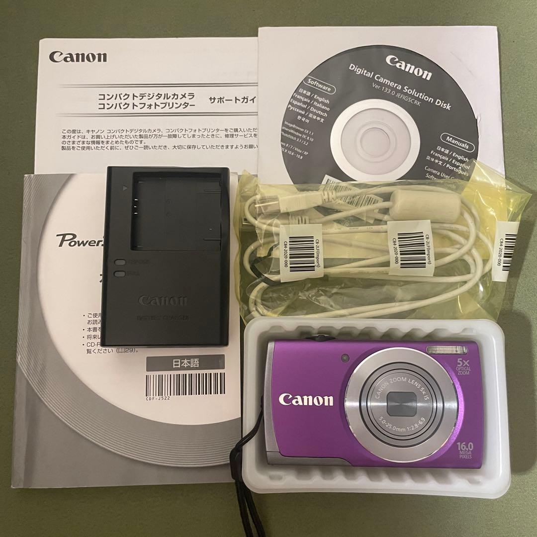 Canon キャノン　デジタルカメラ　PowerShot A3500 IS　紫