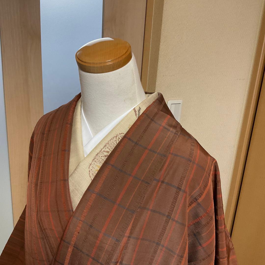 和装バック　利休バック　博多帯　紬地　ハンドメイド