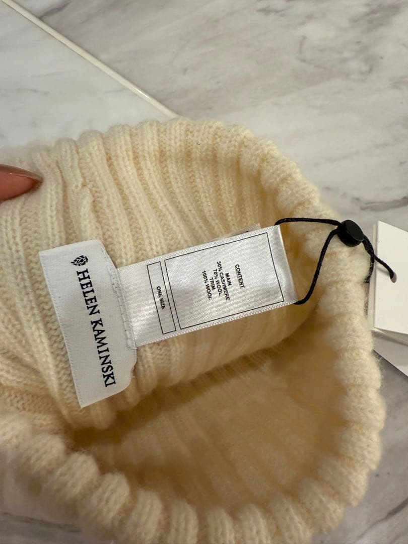 HELEN KAMINSKI TIANA ニット帽 OS クリーム