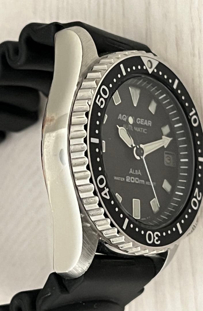 アルバ　アクアギア　Y621-6000 自動巻　ダイバー