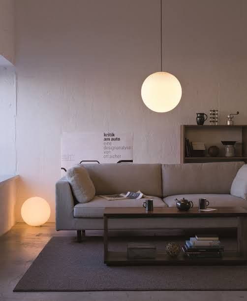 無印 ペンダントライト丸・Ｌ コード・フランジ：ホワイト + スマート電球