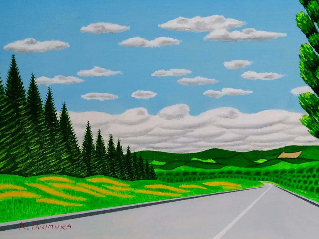 ★ケンとメリーの大木・肉筆油彩画・F6キャンバス