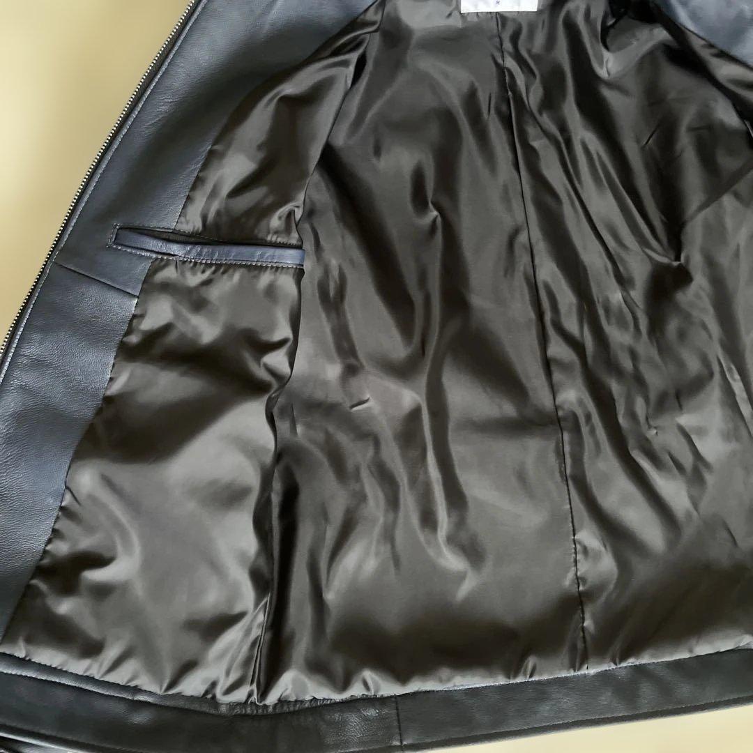 RATTLE TRAP ダークブルー レザー シングルライダースジャケット Ｍ