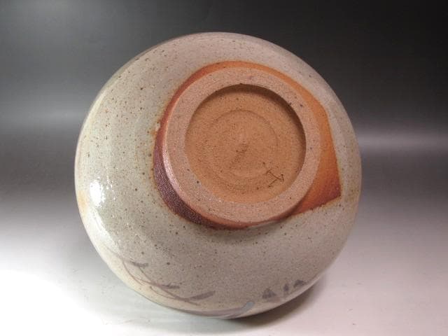 ☆　溝上秀次（藻風）水指　裏千家　十五代　鵬雲斎の花押がございます☆y615