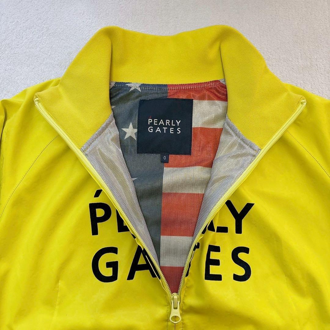 極美品　パーリーゲイツ　蓄熱裏地　スニード　ジャケット　星条旗　スター　イエロー