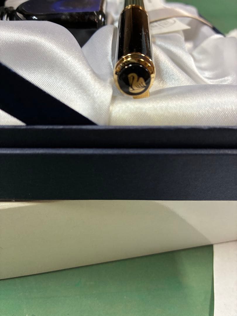 Pelikan 万年筆 m400 緑縞 F