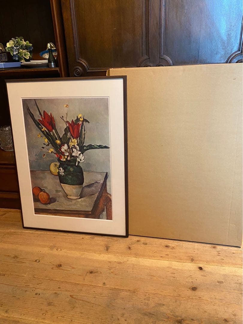 ポール・セザンヌ チューリップの花瓶 額縁 インテリア