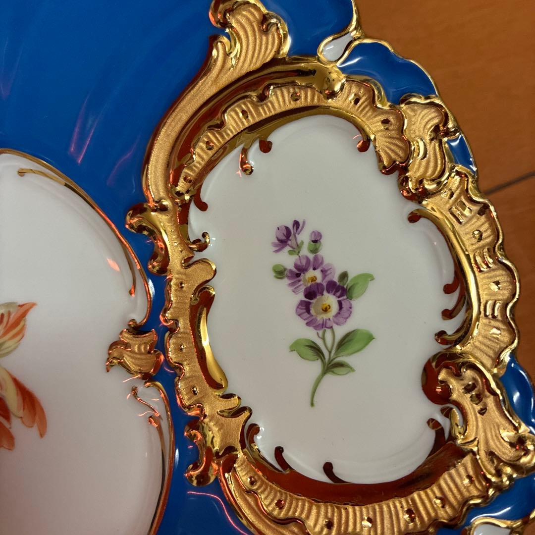 美品　マイセン　グランツゴールド　飾皿