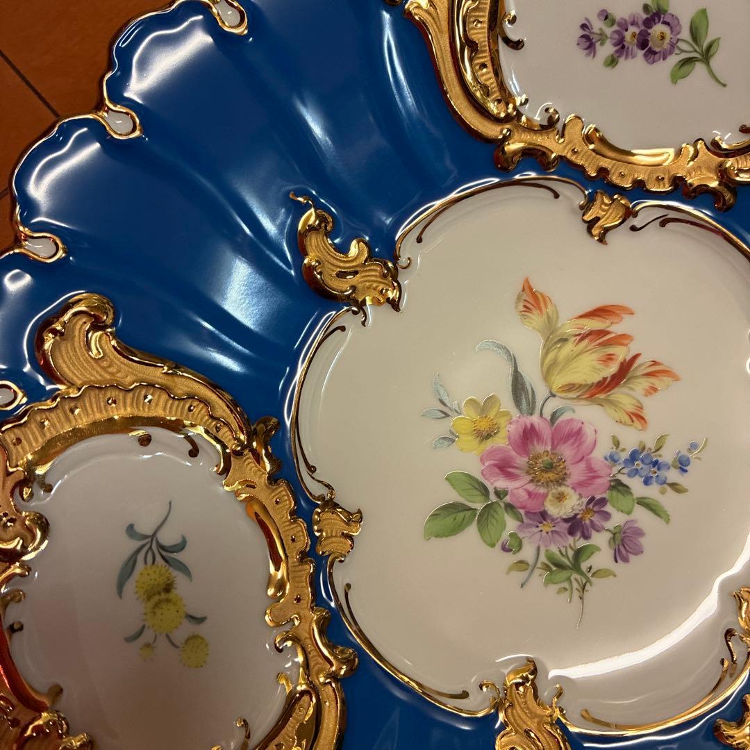 美品　マイセン　グランツゴールド　飾皿