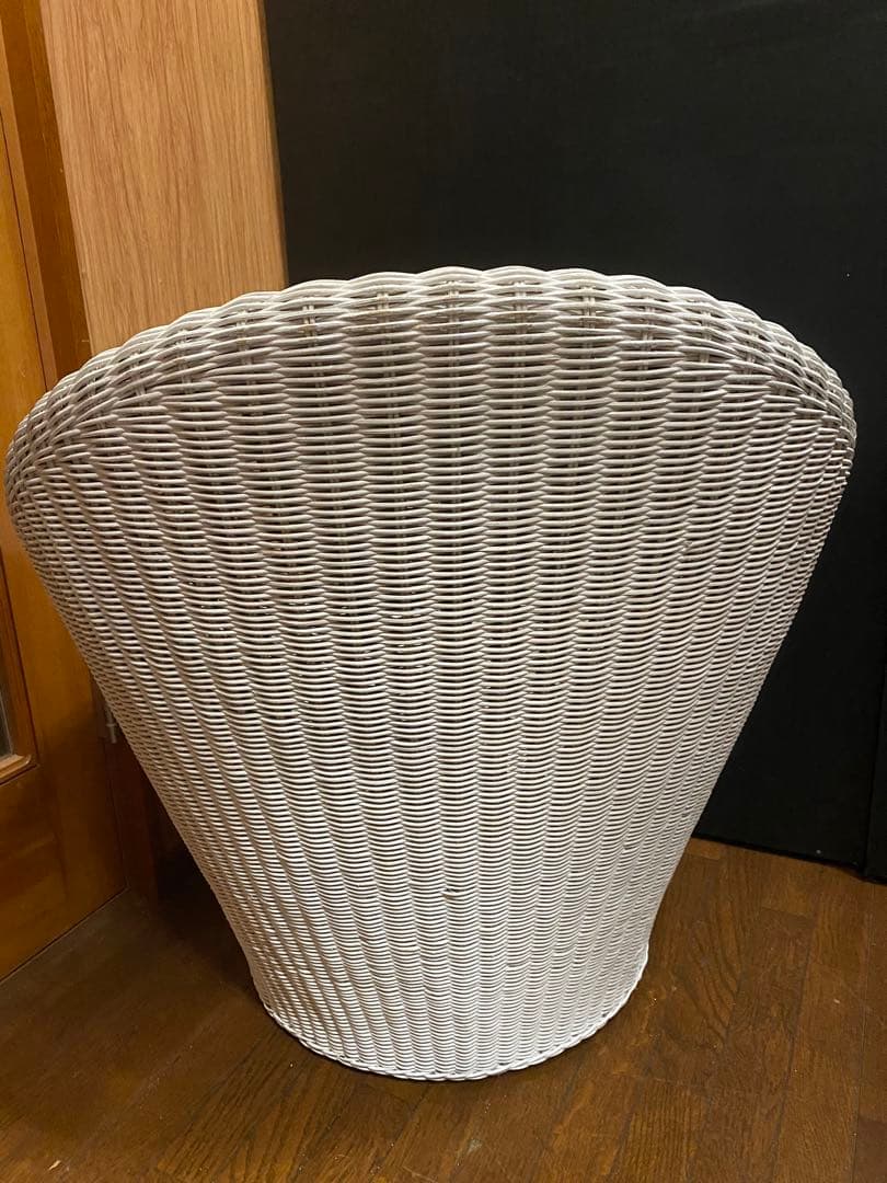 希少♦️高級 エッグチェア♦️ホワイトラタン♦️フレンチ シャビー♦️2脚セット 送料込