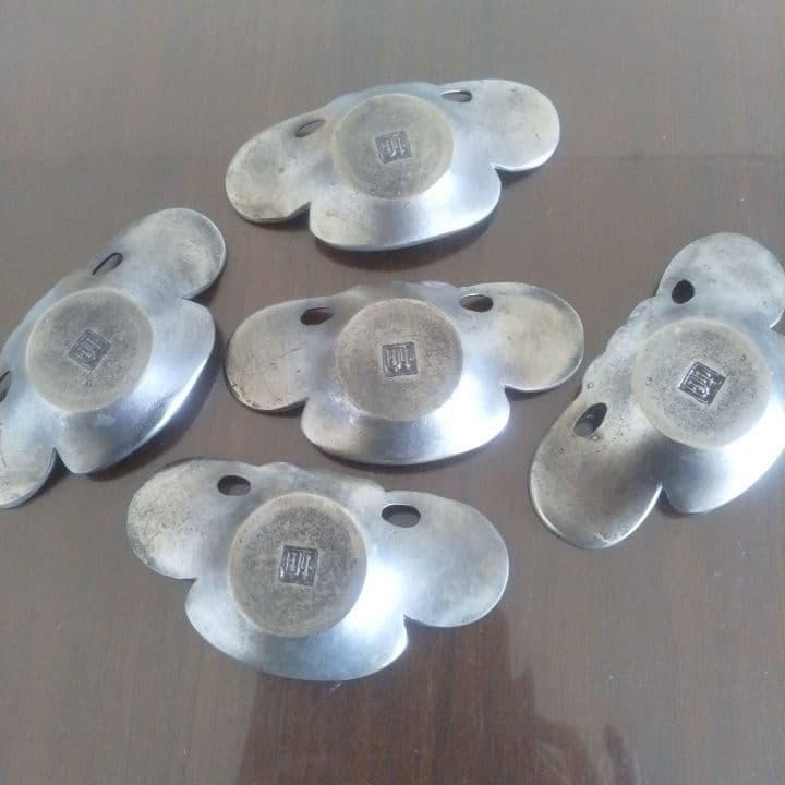 茶道具 煎茶 茶托 (桐箱付き)五枚 純銅