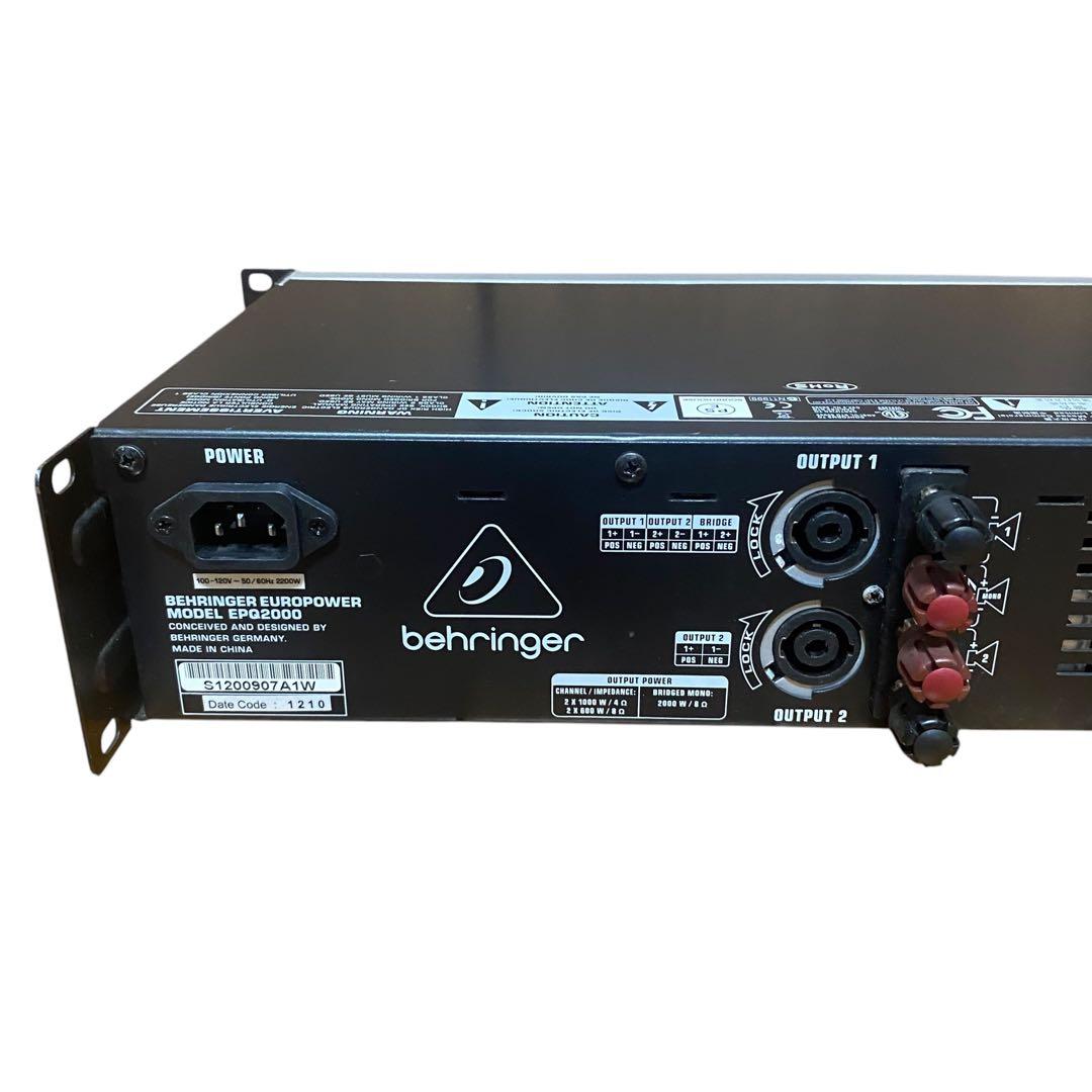 動作品　ベリンガー　パワーアンプ　EPQ2000 BEHRINGER